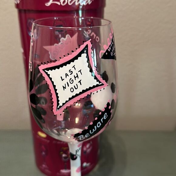 Womens‎ Wine Glass Lolita - Last Night Out - Bachelorette Party NEW - Picture 2 of 4